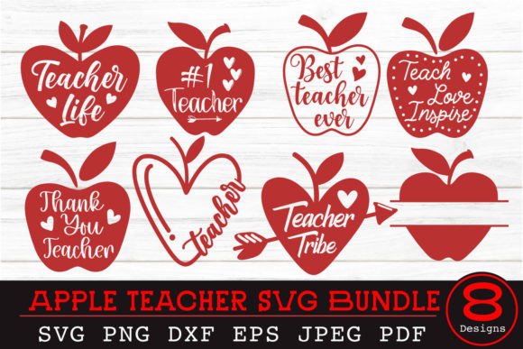 Apple Teacher SVG Bundle: Graphics for Crafts & Brands