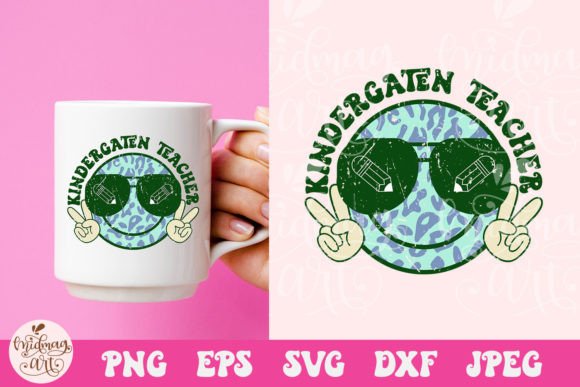 Groovy Kindergarten Teacher Svg: Graphics for Crafts