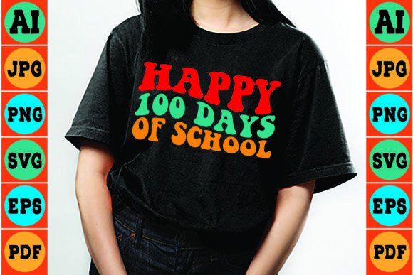 Retro 100 Days SVG for Crafts & Graphics