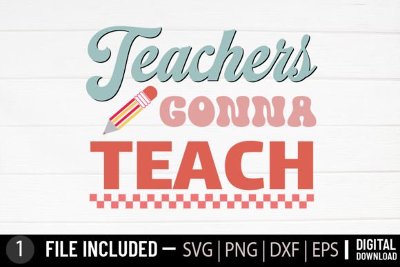Retro Teacher SVG for Crafts & Graphics