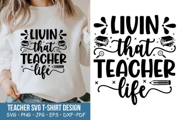 Review: Teacher SVG, Livin That Teacher Life for Embroidery