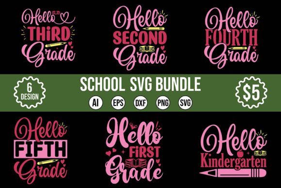School SVG Bundle Vol-06: Graphics for Crafts