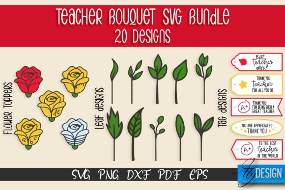 Teacher Bouquet SVG: Graphics for Crafts