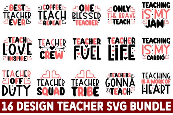 Teacher SVG Bundle: Graphics for Crafts & Blogs