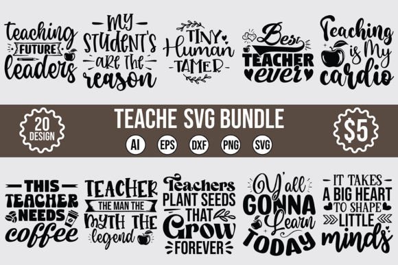 Teacher SVG Bundle Vol.18: Premium Graphics for Crafts
