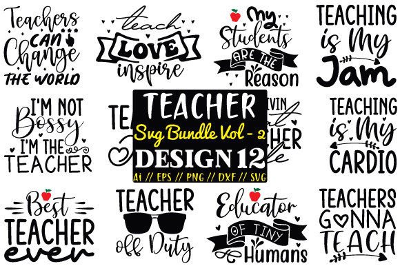 Teacher SVG Bundle Vol - 2: Premium Graphics for Crafts