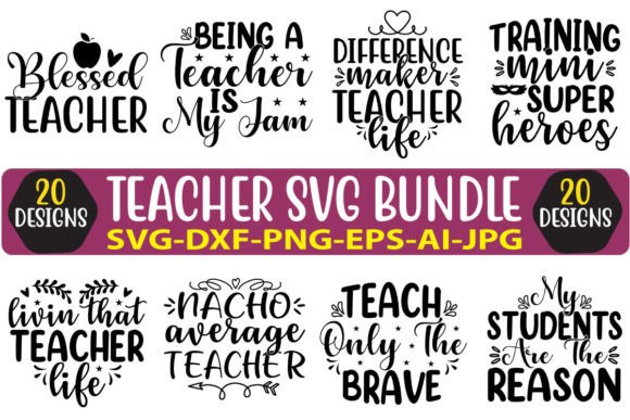 Teacher SVG Bundle Vol. 7: Elevating Crafts and Graphics