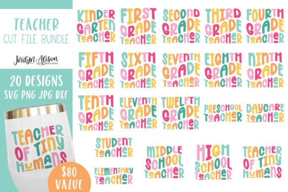 Wavy Teacher SVG Bundle: Graphics for Crafts